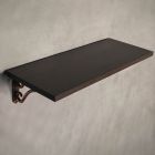 Deco Home Brown Wood Wenge Wall Shelf with Romantic Bracket Set