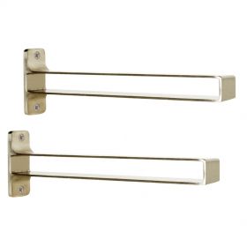 Shelf Bracket Hollow Satin Silver duo