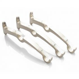 Double Bracket 19mm Ø Satin Silver 