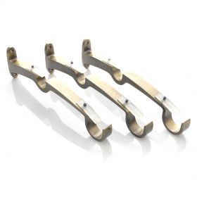 Double Bracket 25mm Ø Antique Brass