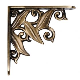 Deco Home Shelf Bracket Lily 14.5 x 14.5 cm Antique Brass