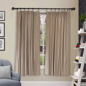 Curtain Shikha Pleated Dark Beige 60"