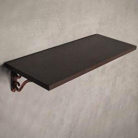 Deco Home Brown Wood Wenge Wall Shelf with Romantic Bracket Set