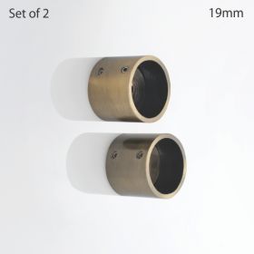 Wall Bracket Iron 19 mm Ø Curtain Rod Antique Brass