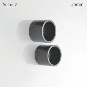 Wall Bracket Iron 25 mm Ø Black Matt