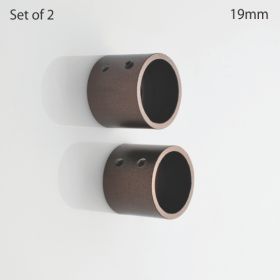 Wall Bracket Iron 19 mm Ø Curtain Rod Brown Oil Rubbed