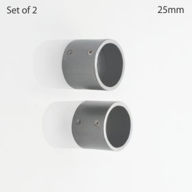 Wall Bracket Iron 25 mm Ø Charcoal 