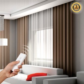 remote control curtain rod